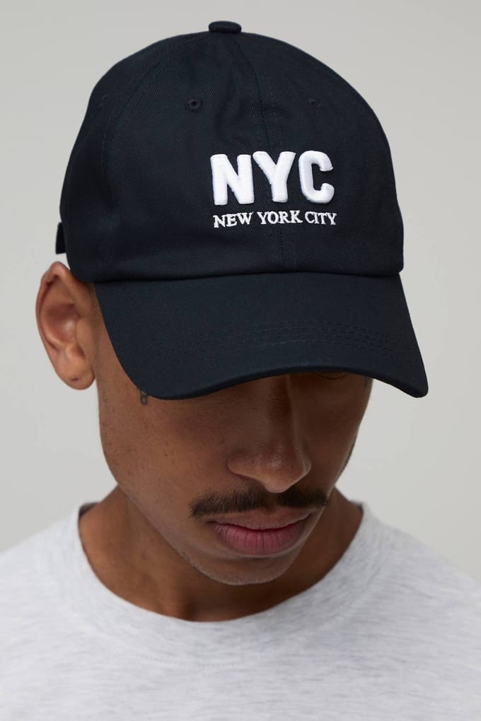 Nyc Geborduurd Petje | Black