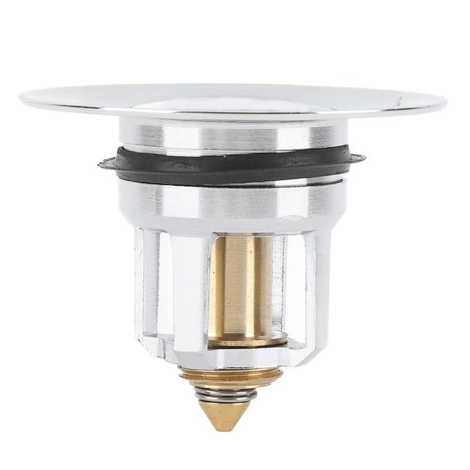 Universele Wastafel Stopkraan Messing Veer Kern Afvoer Stop Geurafsluitende Plug white