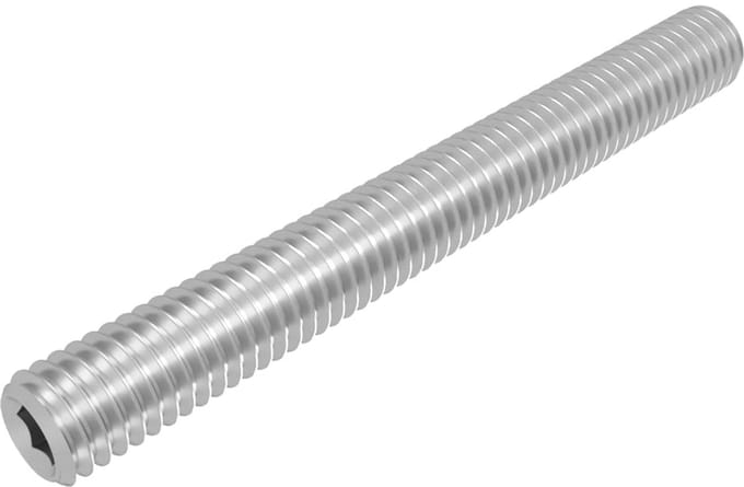 Stelschroeven M8 x 70 mm RVS A2 met Conische Punt Binnenzeskant 20 stuks