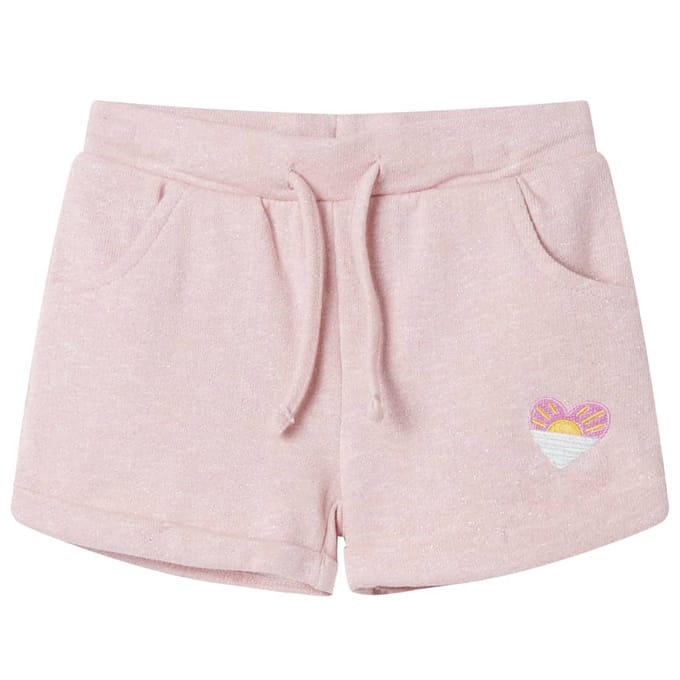 vidaXL Kindershorts met trekkoord 128 gemengd lichtroze
