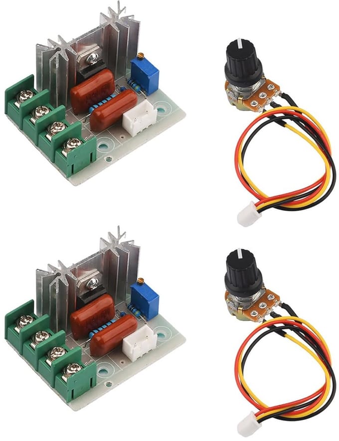 Motor Snelheidsregelaar 25A, 2000W, AC 50V-220V - Verstelbare Spanningsregelaar met Dimbare LED Module