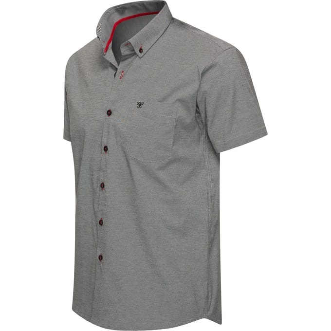 Cappuccino Italia - Heren Overhemden Bronte Stretch - Zwart - Maat M