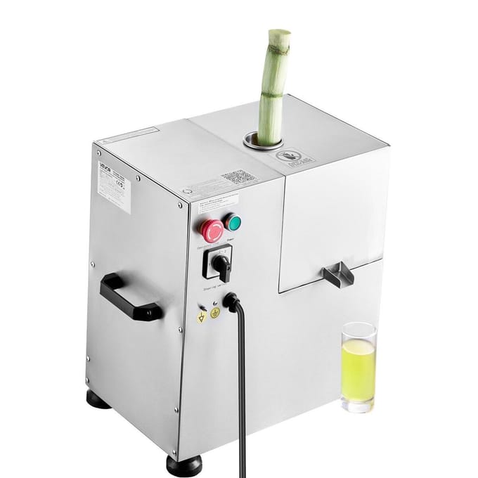 800W Commerciële Elektrische Suikerrietpers 661LBS/H 4 Rollen 2.4  Inlaat
