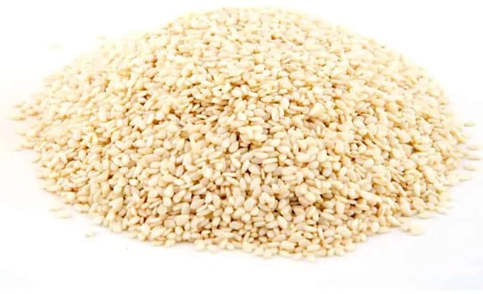 Tuana Kruiden - Sesamzaad Wit Gepeld - Zak 400 Gram - SesamWit400g