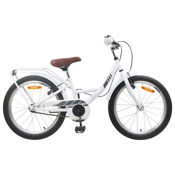 vidaXL - Kinderfiets - 18 - Inch - voor - 5-7 - jaar - oud - Wit