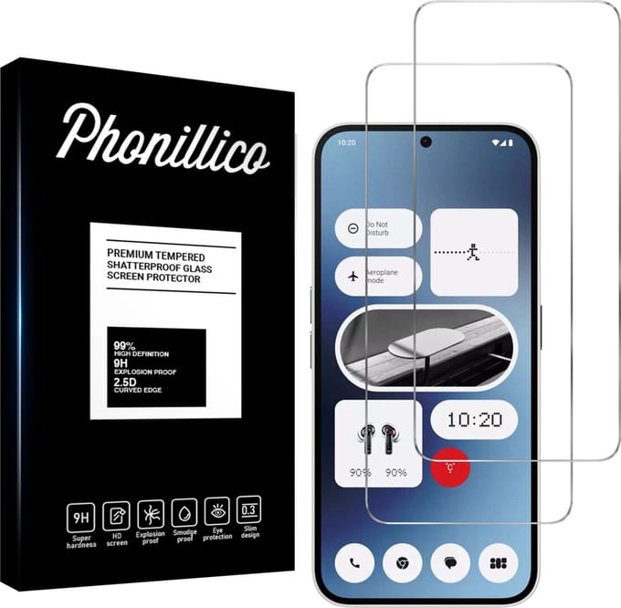 Screenprotector voor Nothing Phone 2A - 2 stuks Beschermglas van glas Transparante glazen schermbeschermfolie