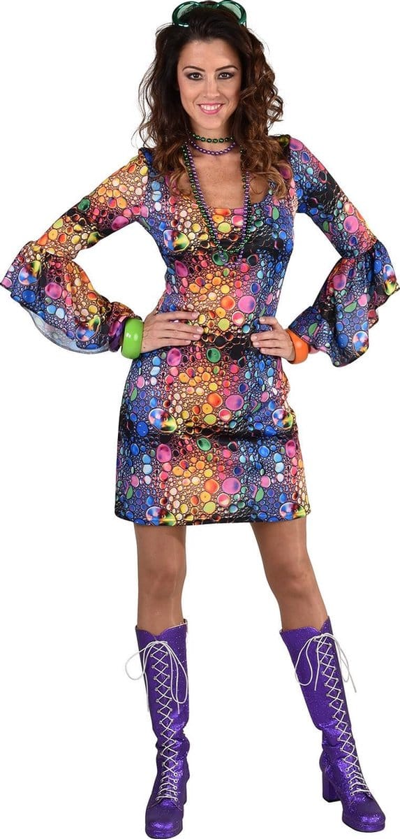 Magic Design Verkleedjurk Drops Dames Polyester Paars Maat M