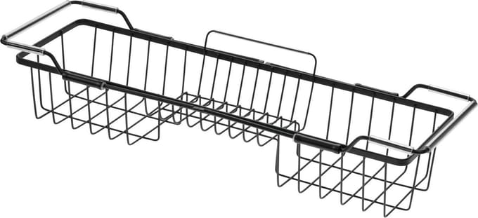 iDesign - Everett Over Bathtub Caddy Adjustable - Badrek - Zwart