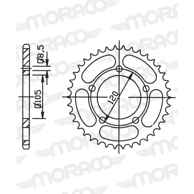 Motorfiets kroon Supersprox 50-12006-51