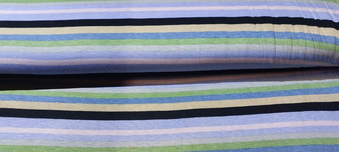 Viscose Tricot Stof Bedrukt - Strepen Multicolor - 1 Meter