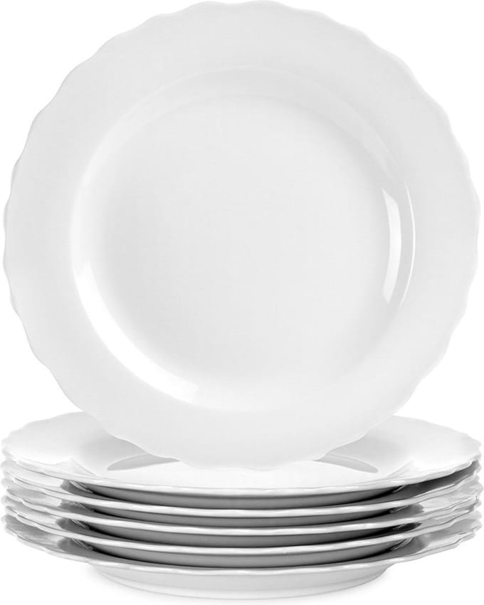 Dinerbord Porselein MONA 24,5 cm 6 stuks - Borden - Bord