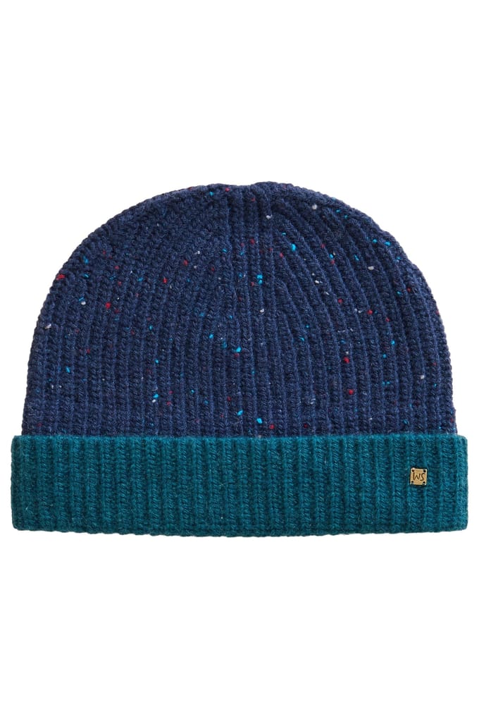 White Stuff Albie Rib Knit Beanie Navy Multi Taglia: OS | Cappelli Outlet | Uomo | Blu