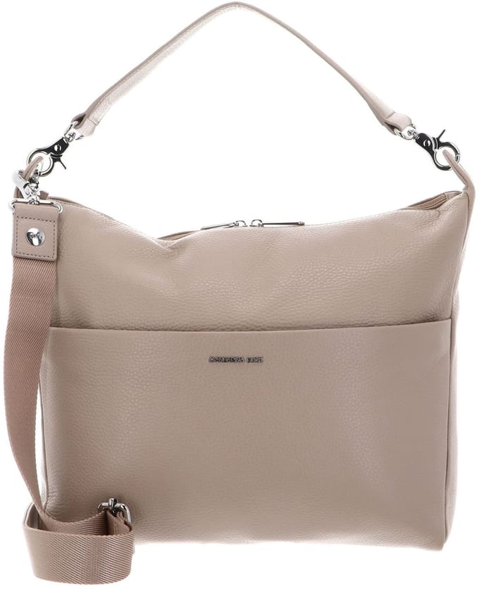 MANDARINA DUCK Leren schoudertas Mellow Leather Hobo Warm Taupe