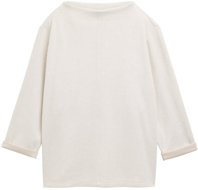 Tom Tailor - Sweatshirt met opstaande kraag - Maat S - sand stone beige melange
