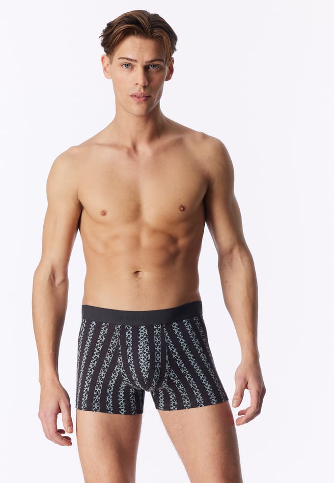 IJsblauwe short met patroon - 95/5 7