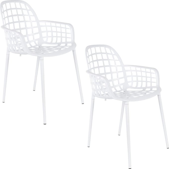 Zuiver Albert Kuip Tuin Armstoel Wit - Set van 2