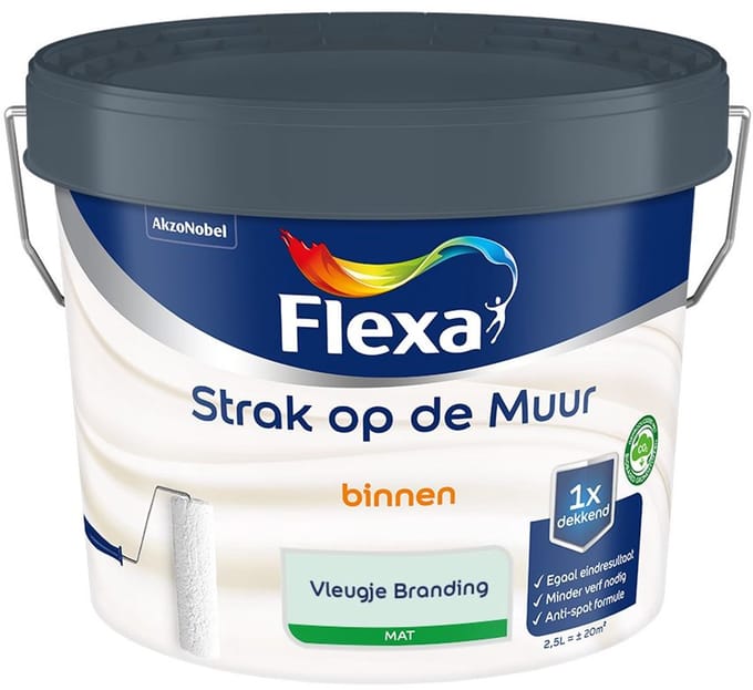 Flexa - Strak Op De Muur Binnen Mat - Vleugje Branding - Mengverf - 2,5 L
