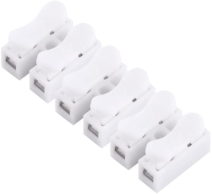 100 Stuks 10A 220V 2 Pin Push Quick Wire Kabel Connector Wit Bedrading Termi