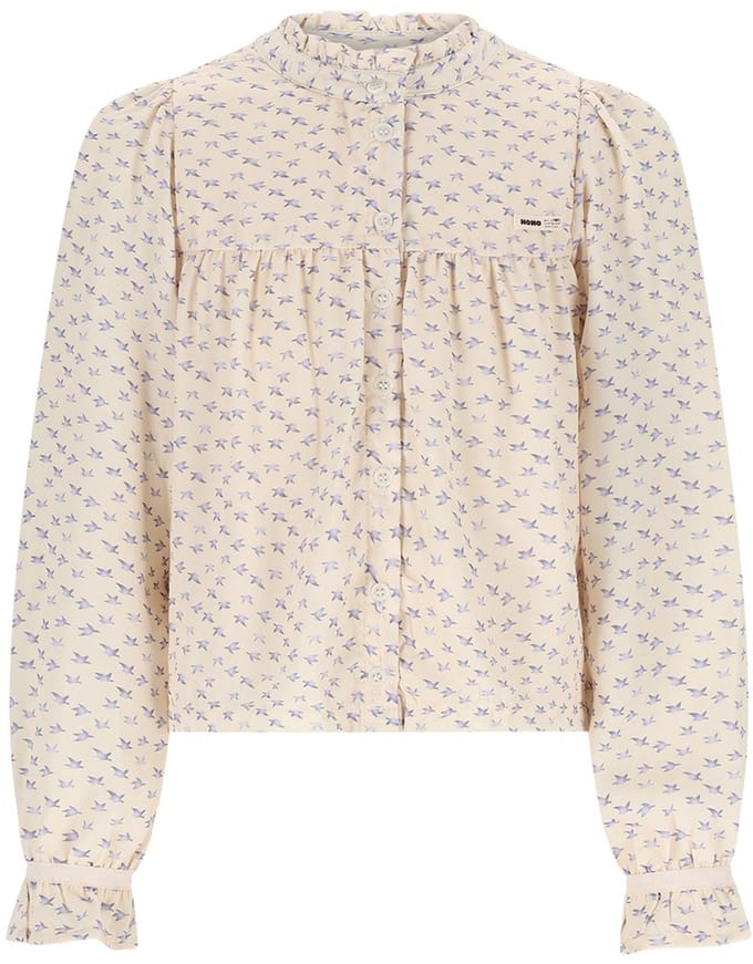 NONO - Tekla AOP Bird Blouse - Pearled Ivory - Maat 110