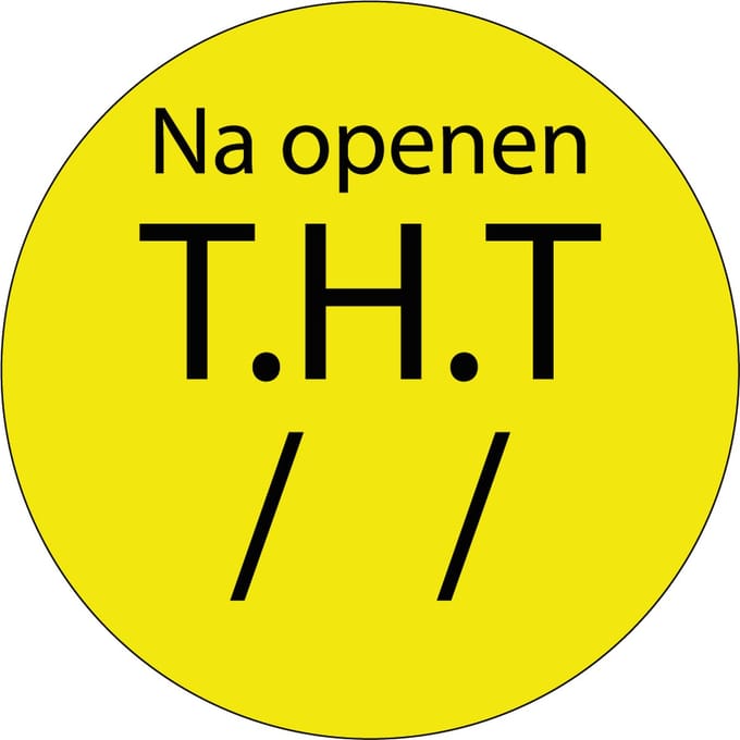 THT sticker op rol 40 mm - 580 per rol