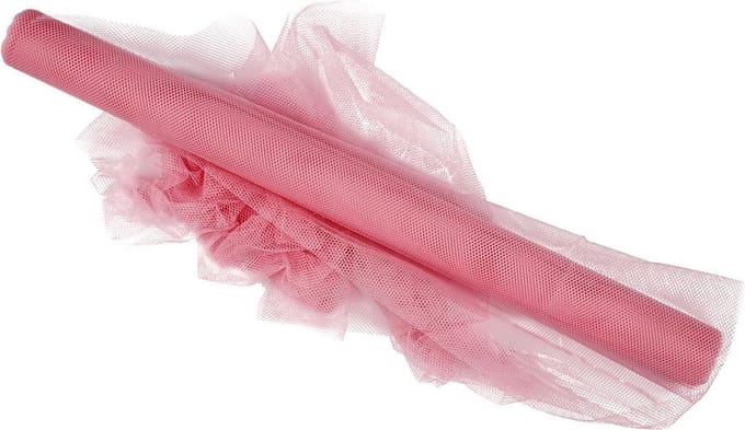 Tule, B: 50 cm, roze, 5 m/ 1 rol