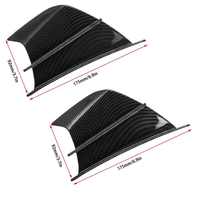 Motorfiets Aerodynamische Winglets ABS Wing Spoiler Universele Modificatie Accessoire Matte zwart