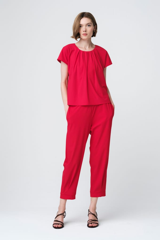 Terry top  technical jersey | Red - Red / S