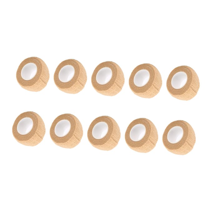 10 stuks zelfklevend bandageverband ca. 1 inch breed 2 yard lang elastisch flexibel draagbaar ademend beige