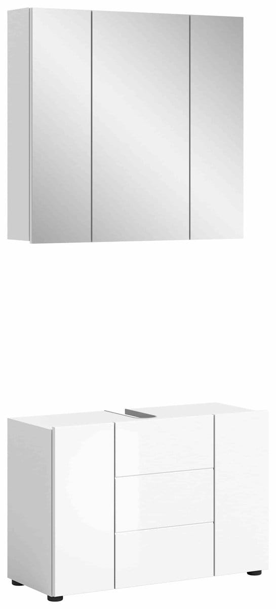 Vira badkamercombinatie wit hoogglans MDF TZ - 34x82x190cm