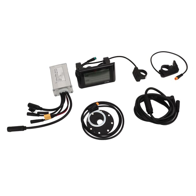 Kit contrôleur de conversion vélo électrique Panneau SW900 Manette de dérailleur 17A Contrôleur à onde sinusoïdale 3 modes gray