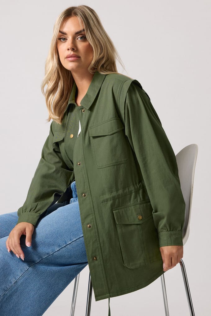 Yours Khaki Groen Carpenter Jacket Size 42