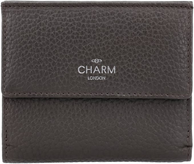Charm London Washington Portemonnee - 100% Leer - Leren Tas - Donkerbruin
