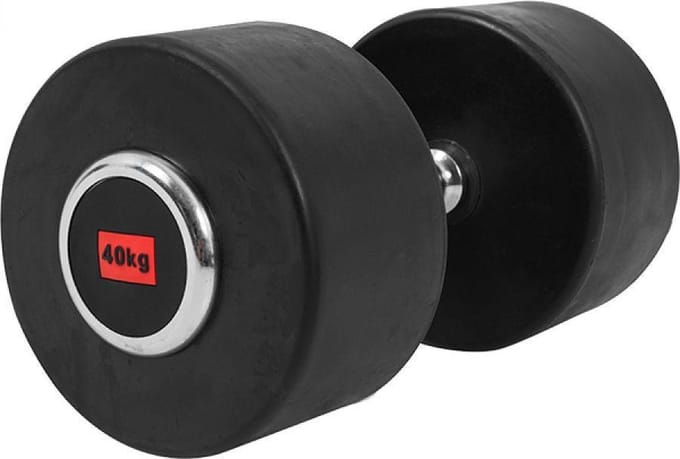 Gorilla Sports Vaste Halter 40 kg - Professionele Dumbbell - Rubber