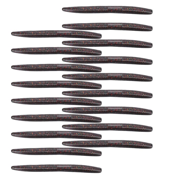 3 Sets Kunstmatige Simulatie Zacht Siliconen Regenworm Vorm Aas Visserij Accessoire 6# black