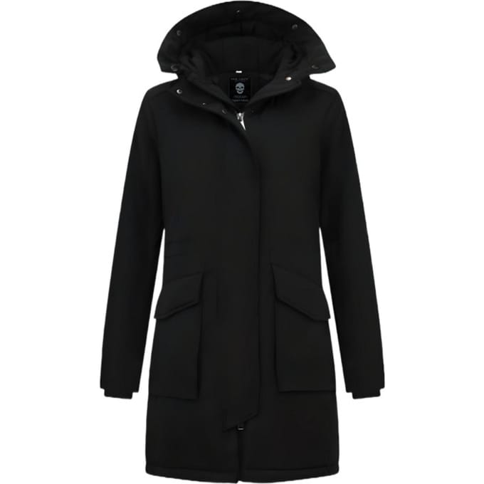 Lange Winterjas Dames - Gewatteerde Jas Dames - 2728 - Zwarte Jas