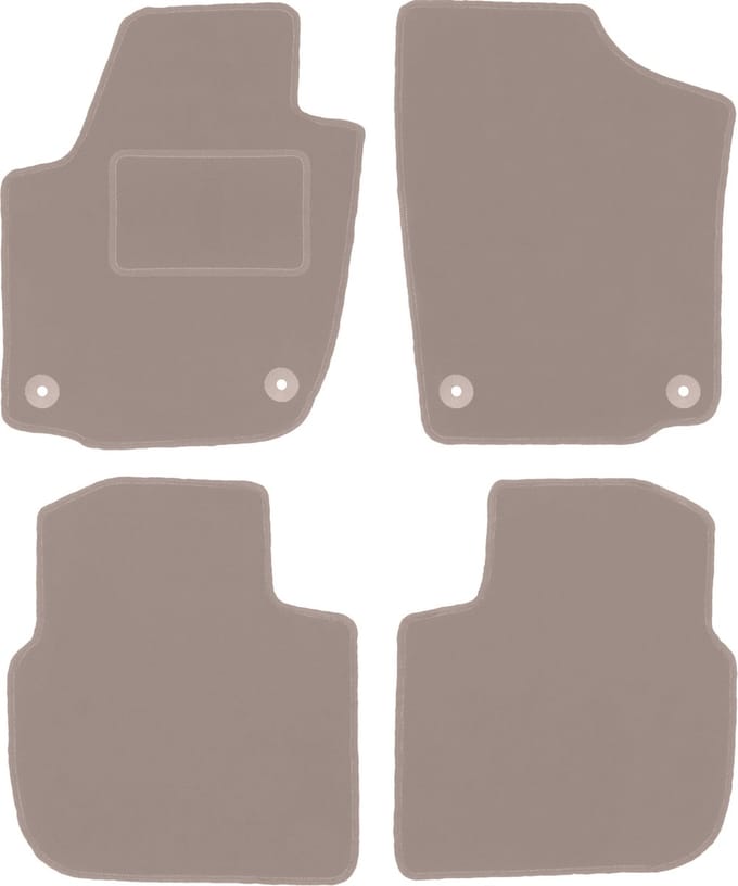 Beige veloursmatten voor: Skoda Roomster combivan (2006-2015)