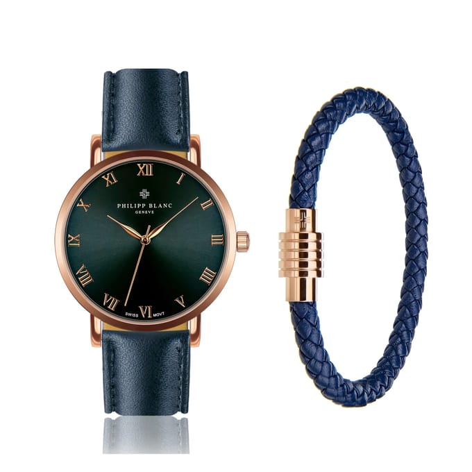 Horloge en leren band Philipp Blanc Bern
