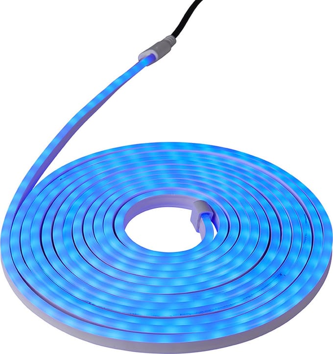Star Trading LED koordlamp Neoled Reel, blauw, 24W, buiten, plat, 6m