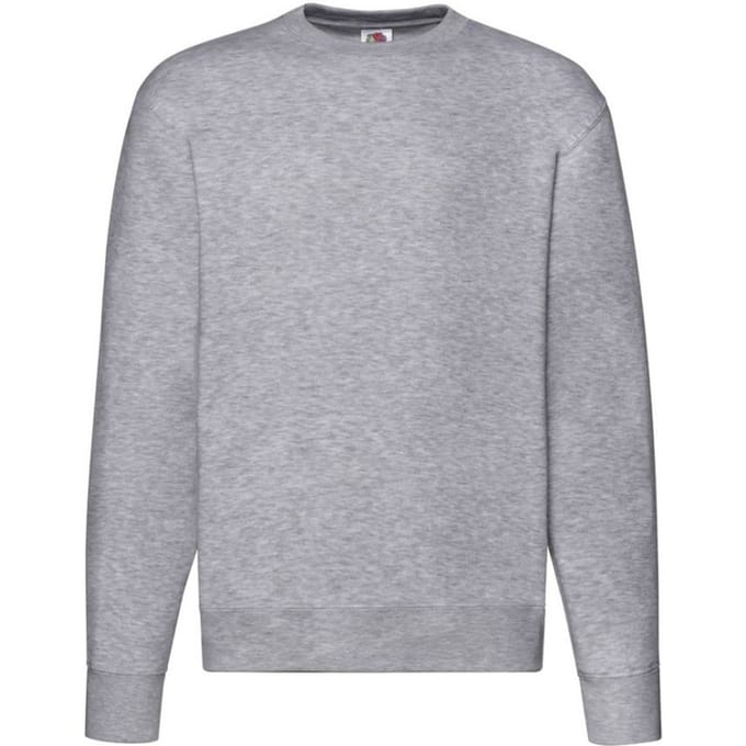 Fruit of the Loom Heren Premium Heather Inzet Sweatshirt (Grijs)