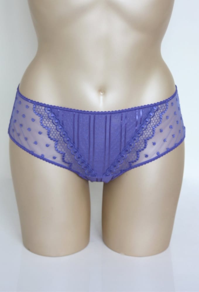 Chantelle - short- met kant blauw - maat XXL / 44