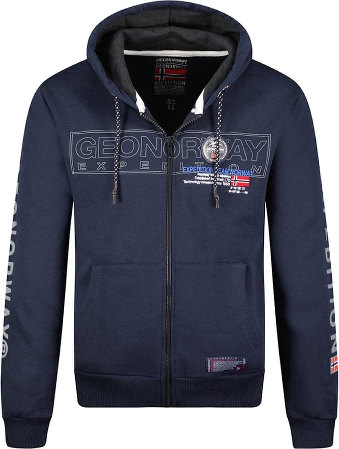 Blauw Vest Met Capuchon En Rits Geographical Norway Galette - M