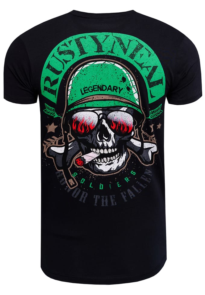 Ronde hals biker T-shirt