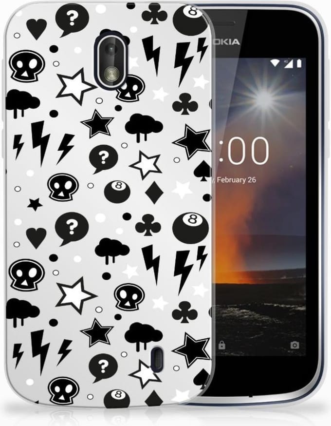 Silicone Back Case Nokia 1 Silver Punk