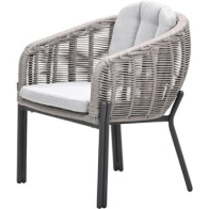 Garden Impressions Zaragosa dining stoel carbon black rope valley sand
