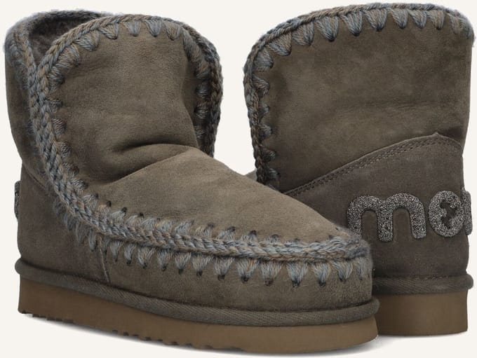 Mou Eskimo 18 Glitter Logo Laarzen - Suède - Dames - Groen - Maat 38