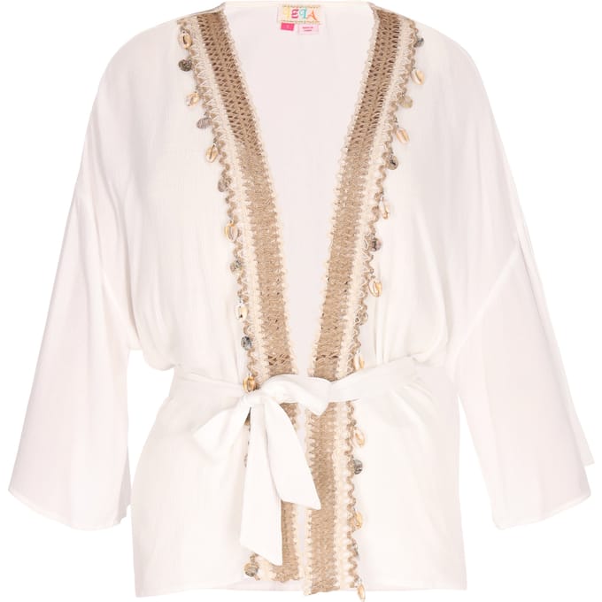 IZIA Kimono Dames wit