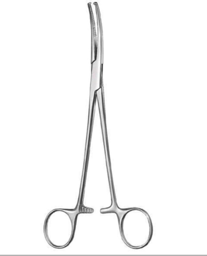 Belux Surgical Instruments /Mikulicz Peritonium Tang - 1*2- Gebogen -18 CM / RVS - herbruikbaar
