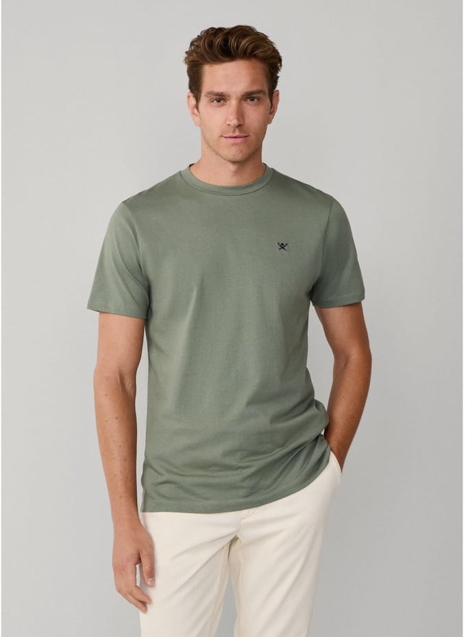 Hackett London T-shirt met logo pasvorm klassiek