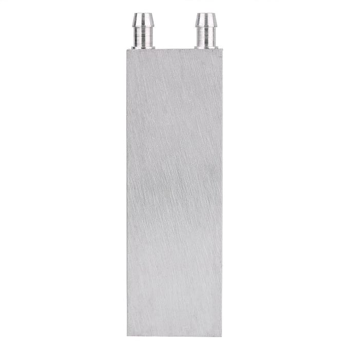 Waterkoelblok - Koellichaam - Systeemkoeling - Dubbele U-vorm - 40x80x12mm - Aluminium