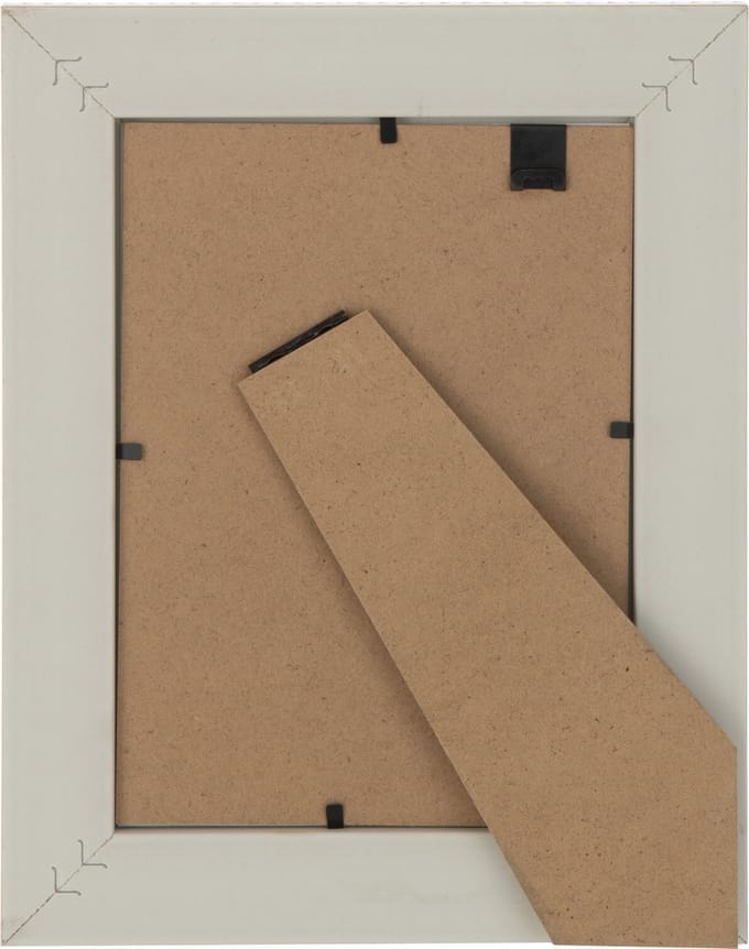J-Line fotolijst Gewoven - hout - donkerbeige - 2 stuks